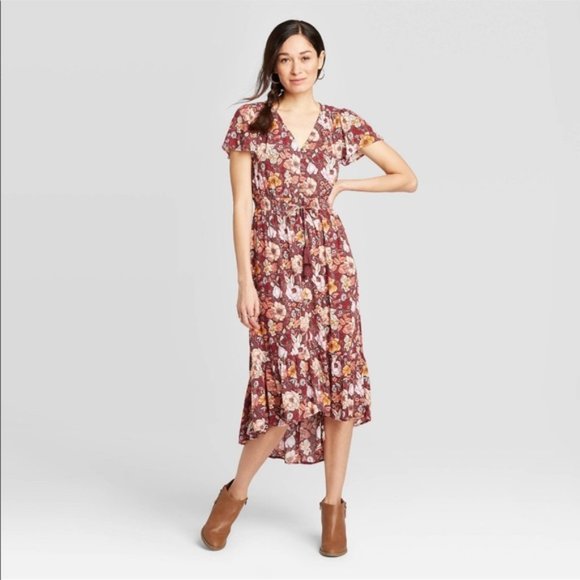 Knox Rose Dresses & Skirts - NEW Knox Rose Floral Print Midi Dress